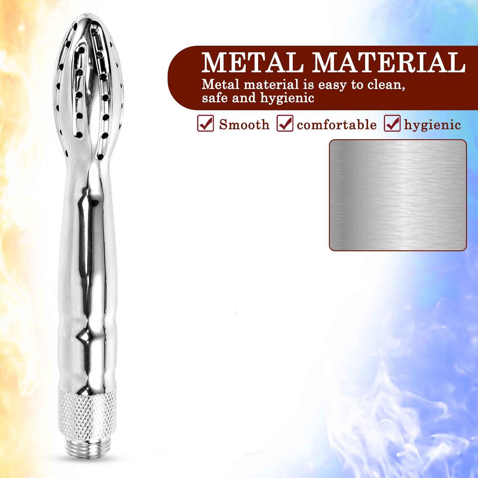 Lavement anal en acier inoxydable avec Plug anal, Anal Sex Toy Fétiche pour Hommes Femmes Couples, Douche Anale pour Stimulation de la Prostate (B)