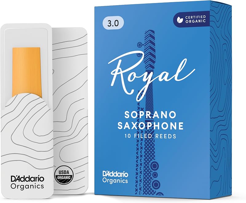 D'Addario Woodwinds - Cañas para saxofón soprano real - Cañas para saxofón soprano con lomo fuerte - Ideal para música clásica o jazz - Fuerza 3.0