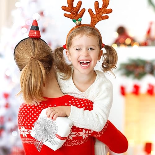 Miniatura 47 de Poen 24 lazos de organza de Navidad de 6 pulgadas, lazos grandes para envolver regalos, manualidades, para envolver regalos con cinta para cestas