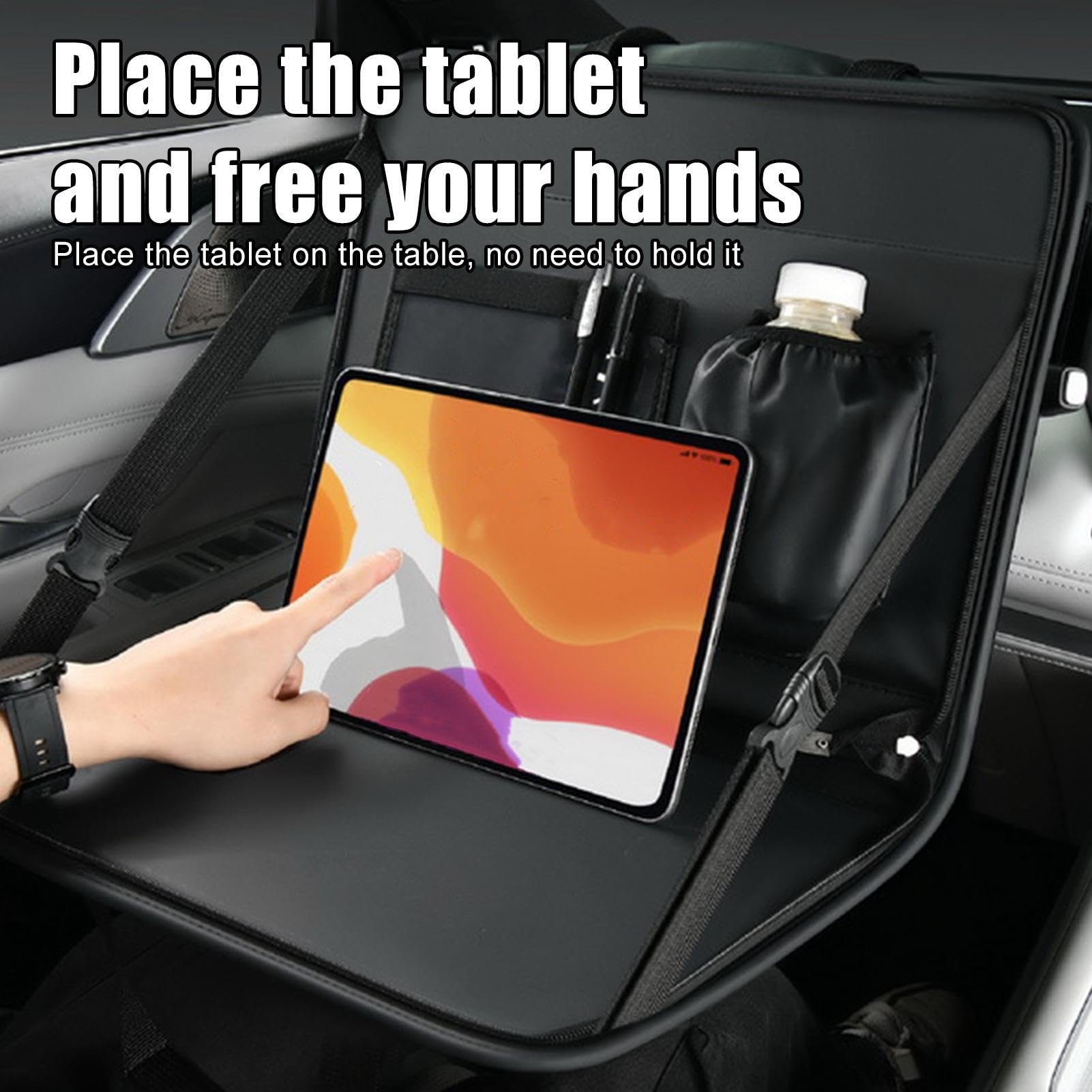 Tablet Pasto Seggiolino Auto Posteriore Ufficio Auto Per Sedile Posteriore | Tavolo Scrittura e Pasto Interno Auto, Supporto Telefono per Auto e Campeggio Auto