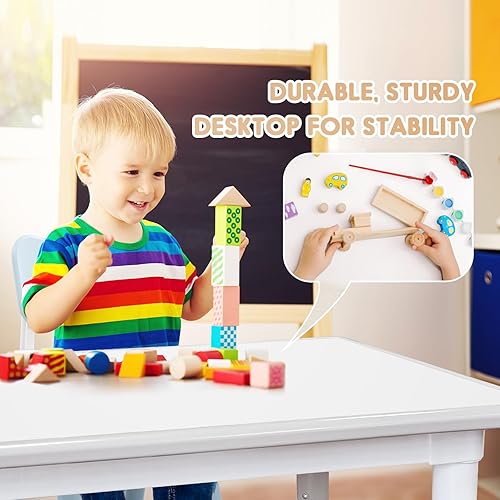 Miniatura 6 de Mesa y sillas para niños, Mesa y sillas para niños, Mesa y sillas para niños, Mesa para niños (4 sillas), Conjunto de mesa y silla para niños de 5 a