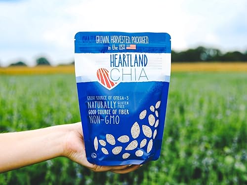 Miniatura 2 de Heartland Chia, Semillas enteras de chía negra crudas cultivadas en EE. UU., 12 onzas | Sostenibles, sin OMG, directas de granja
