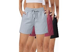 3 Pack 5" Womens Athletic Shorts Designed for Your Every Move