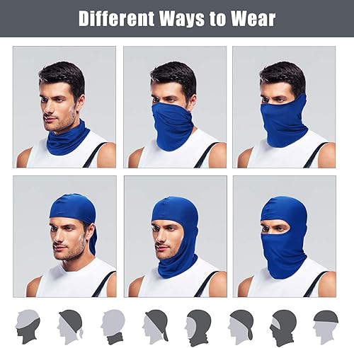 Miniatura 3 de Syhood 6 Pcs Face Balaclava Cover Winter Windproof Mask Full Face Cover Polyester Ice Silk UV Protection for Outdoor Sports