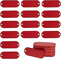 Vista 10 de StayMax Etiquetas de aluminio para grabado en blanco, etiquetas de estampado en blanco con 2 agujeros, paquete de 25 (negro)