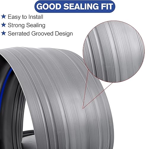 Miniatura 10 de Tira de sellado universal para umbral de garaje de 20 pies19.7ft, parte inferior de puerta de garaje resistente a la intemperie, tira de goma de