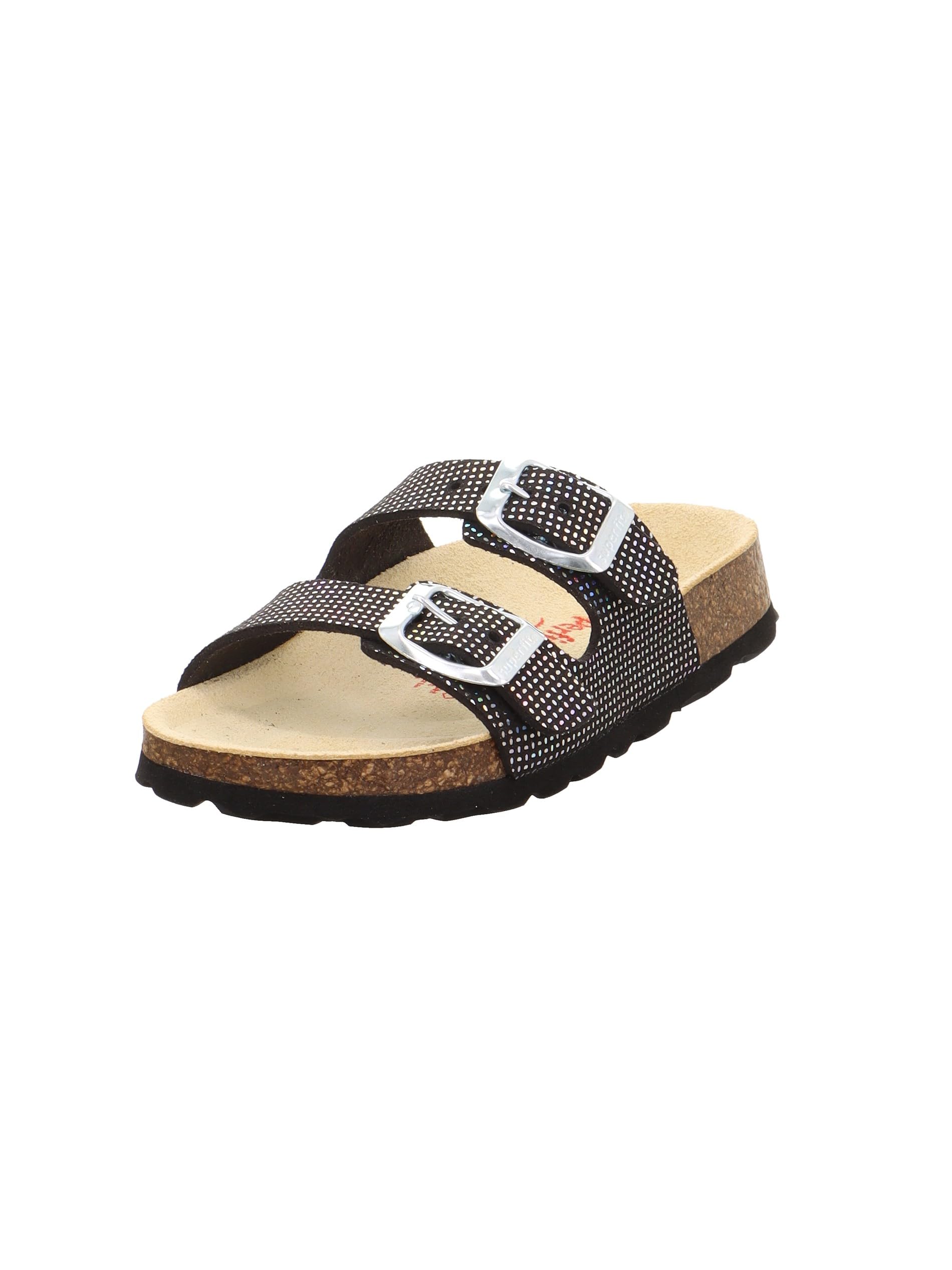 Superfit Girls' footbed slippers, Black 0030, 8.5 UK