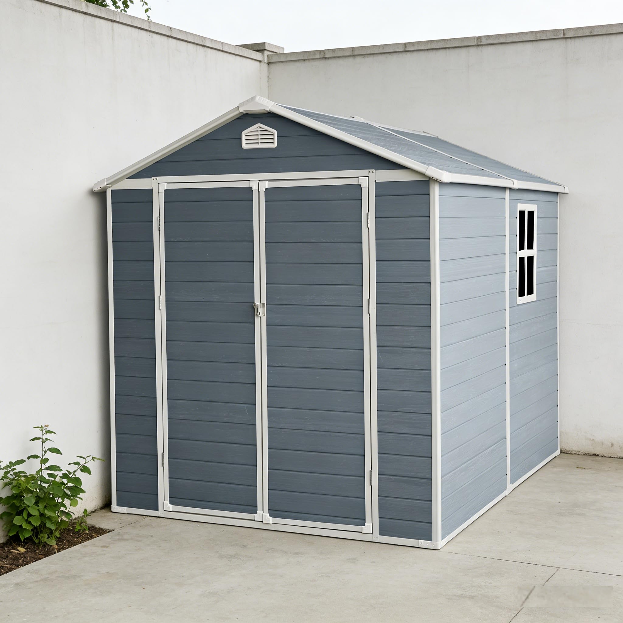 Amazon | 物置 屋外 樹脂製 大型 戸外収納庫 幅190*奥行き243*高210 窓 Amazon | 物置 屋外 樹脂製 大型 戸外収納庫 幅190*奥行き243*高210 窓