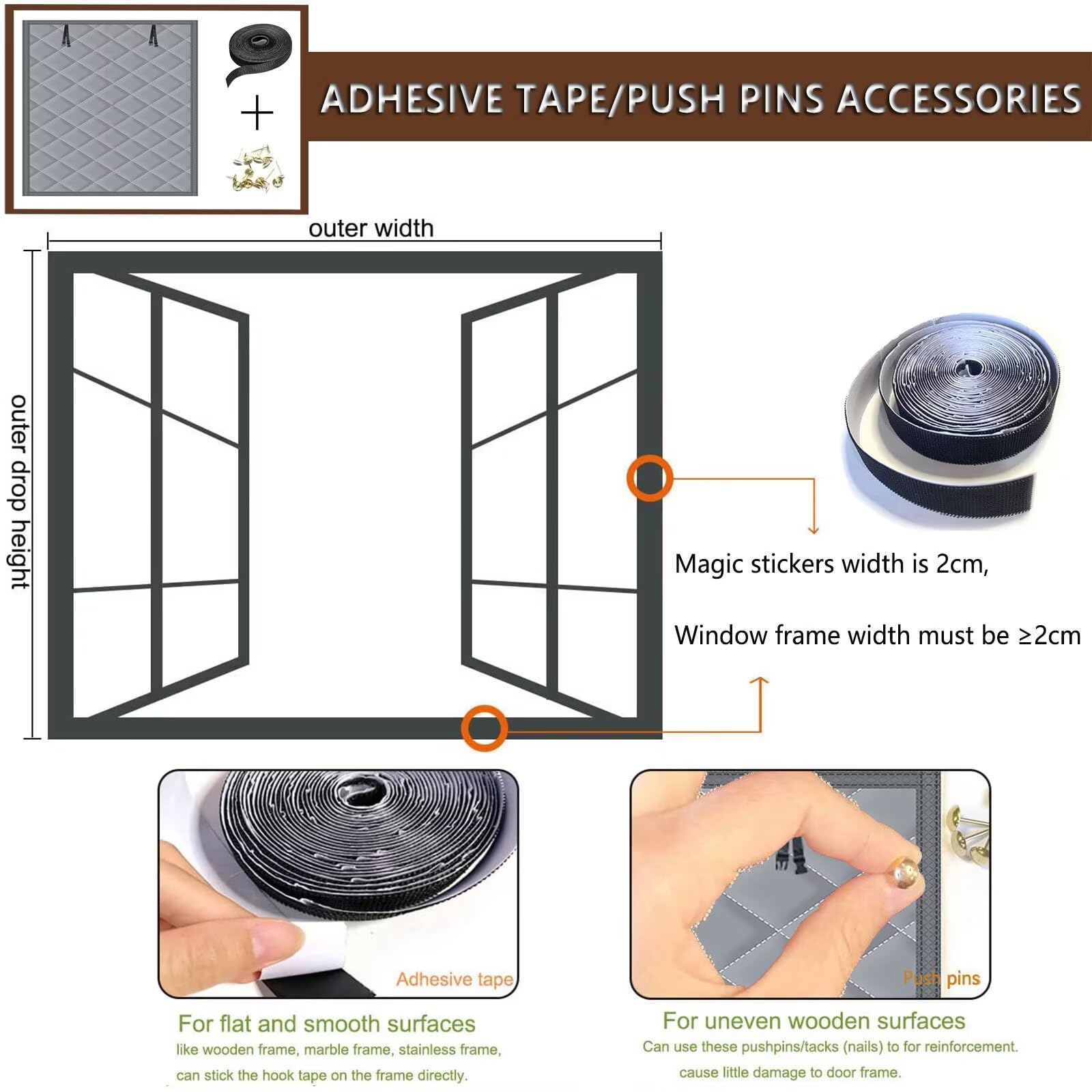 Kit de aislamiento para ventanas, Cubierta térmica para ventanas a prueba de viento y frío, Aislamiento de tela Oxford para ventanas en invierno(65x130cm,gris)
