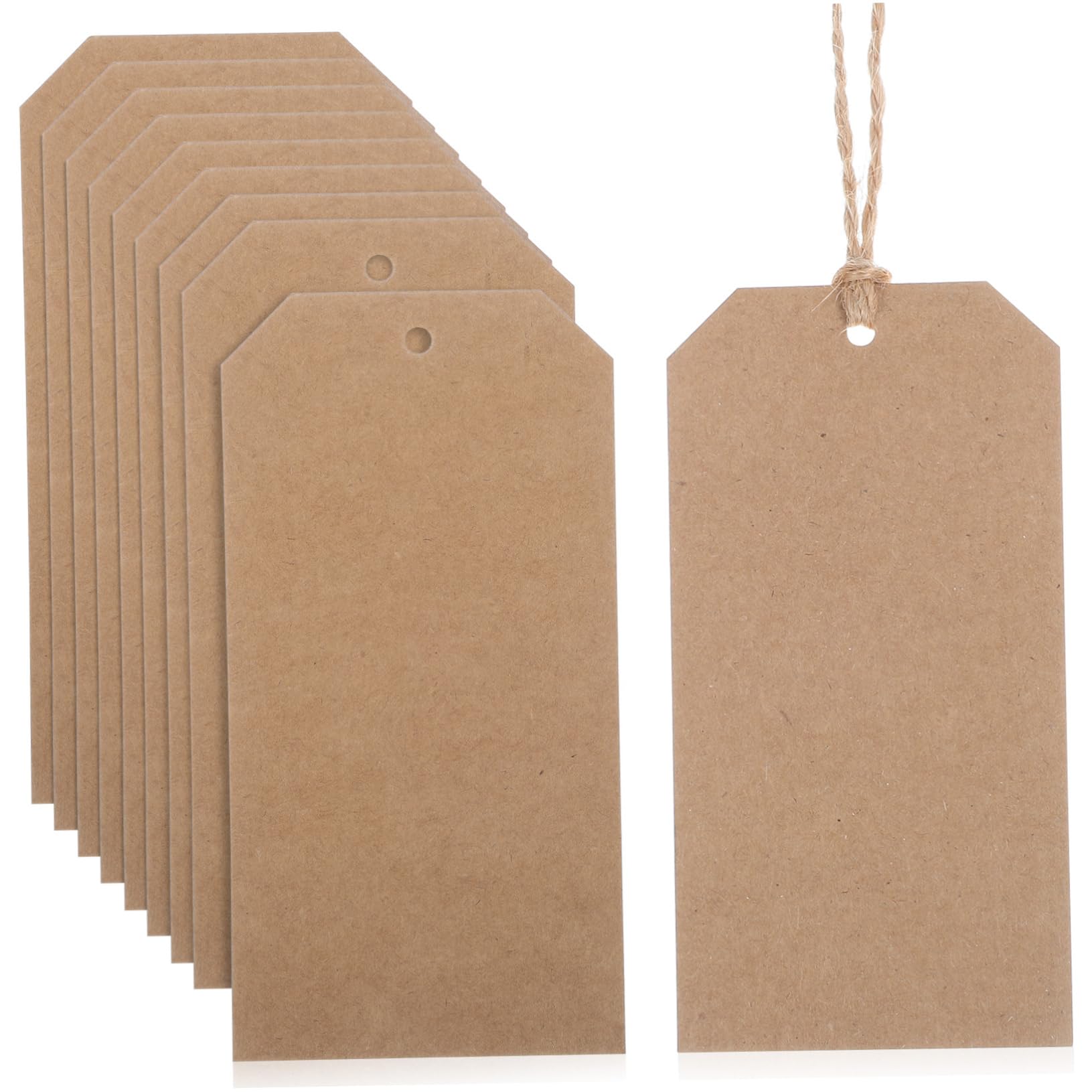 LIFKOME Elegant Kraft Tags Wire Labels Pcs Blank Paper Tag Wire Labels for Handmade Items