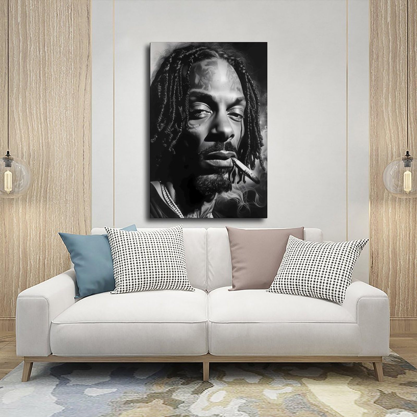 Poster su tela artistica da parete rap hip-hop, decorazione per camera da letto, ufficio, stanza, regalo, 50,8 cm L x 76,2 cm W