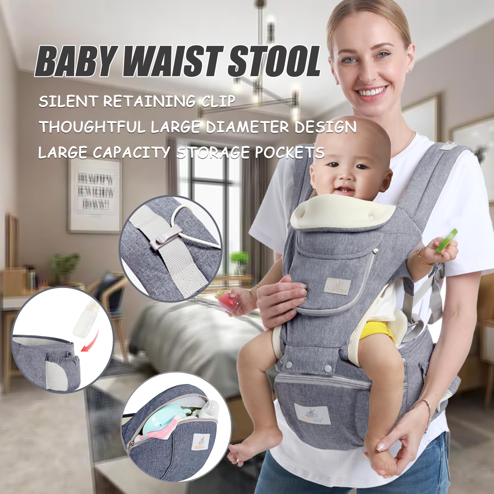 Ergonomische kinderdrager MH500 voor kinderen van 9 maanden tot 15 kg