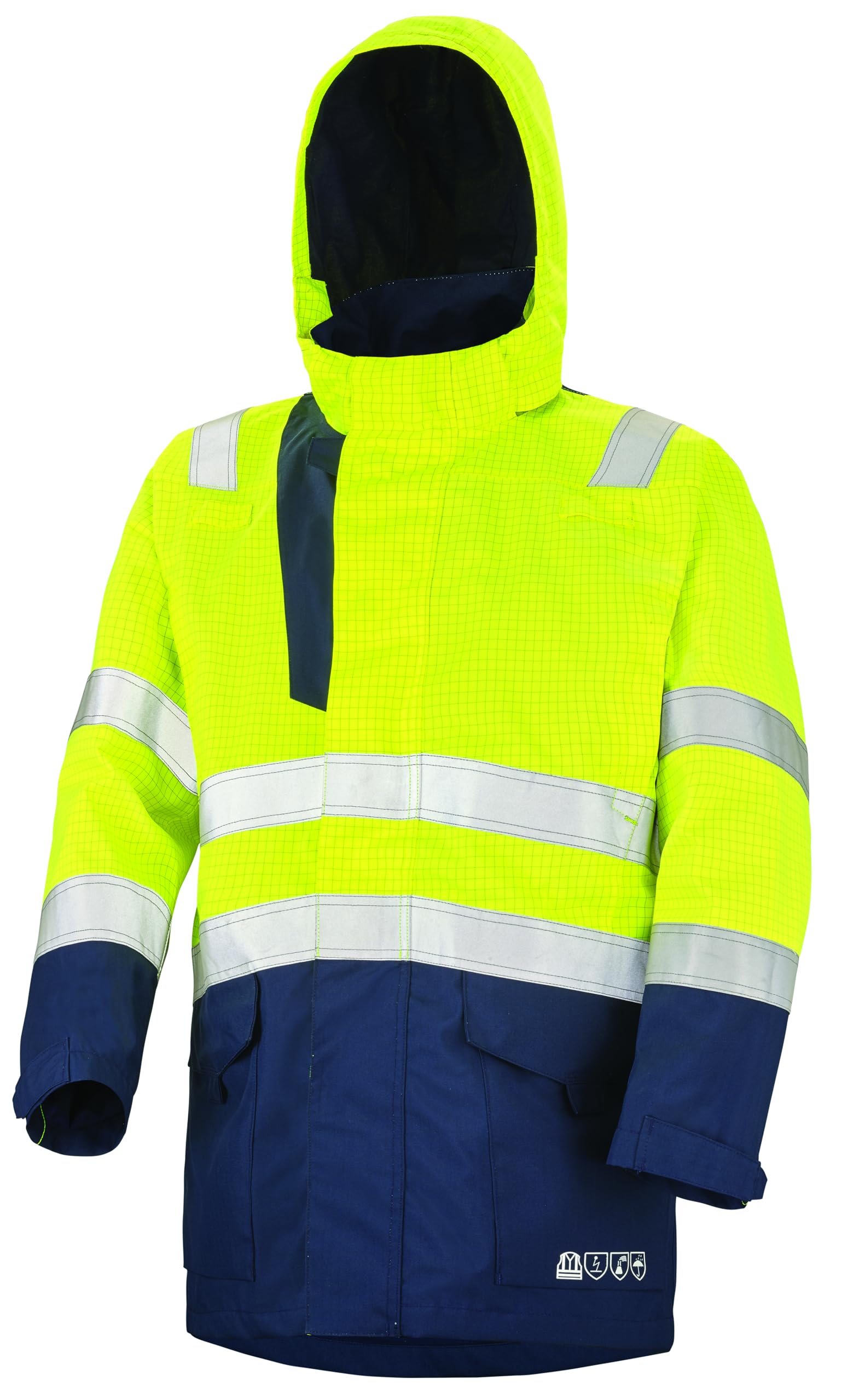 Parka Alta Visibilidad ACCESS - Talla L, Amarillo Fluo/Azul Navy, L