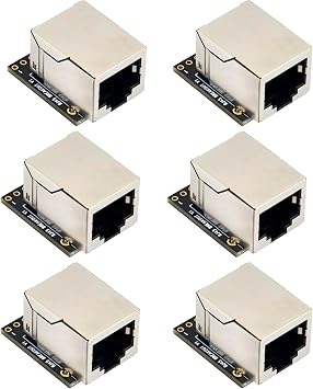 6pcs RJ45 8P8C Breakout Board Jack Ethernet Connector with 8Pin 2 Type Pin Headers