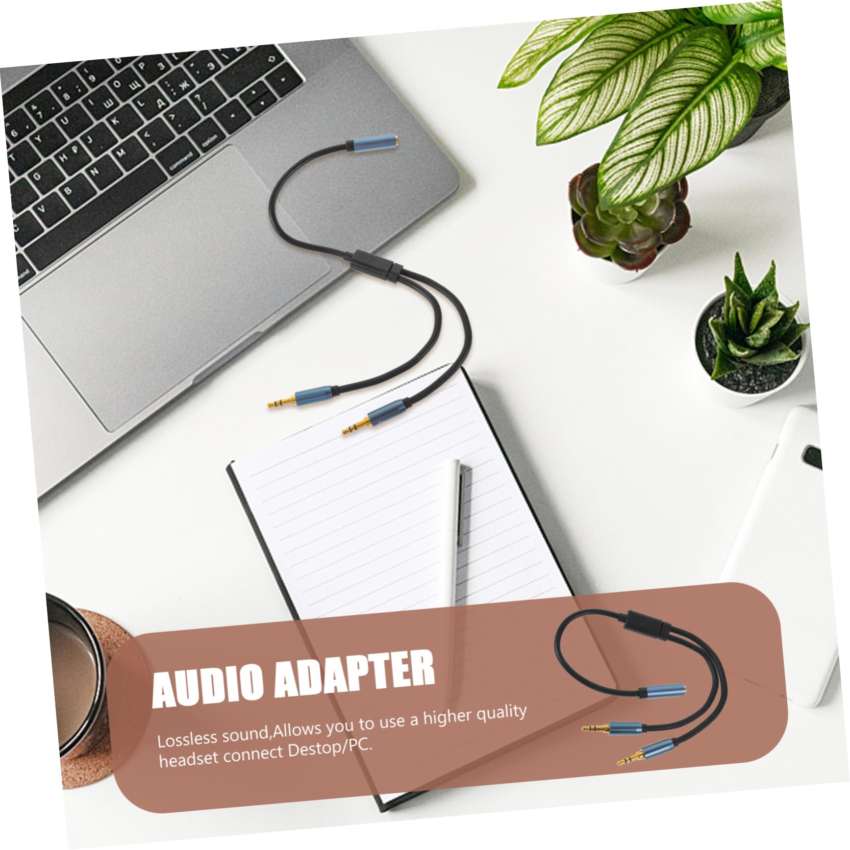 OSALADI 3stücke Headphone Mic Audio y Splitter Kabel Audio Adapter Für Pc Stereo-kopfhörer Und Mikrofon Kompaktes Und Leichtes Design Für Unterwegs