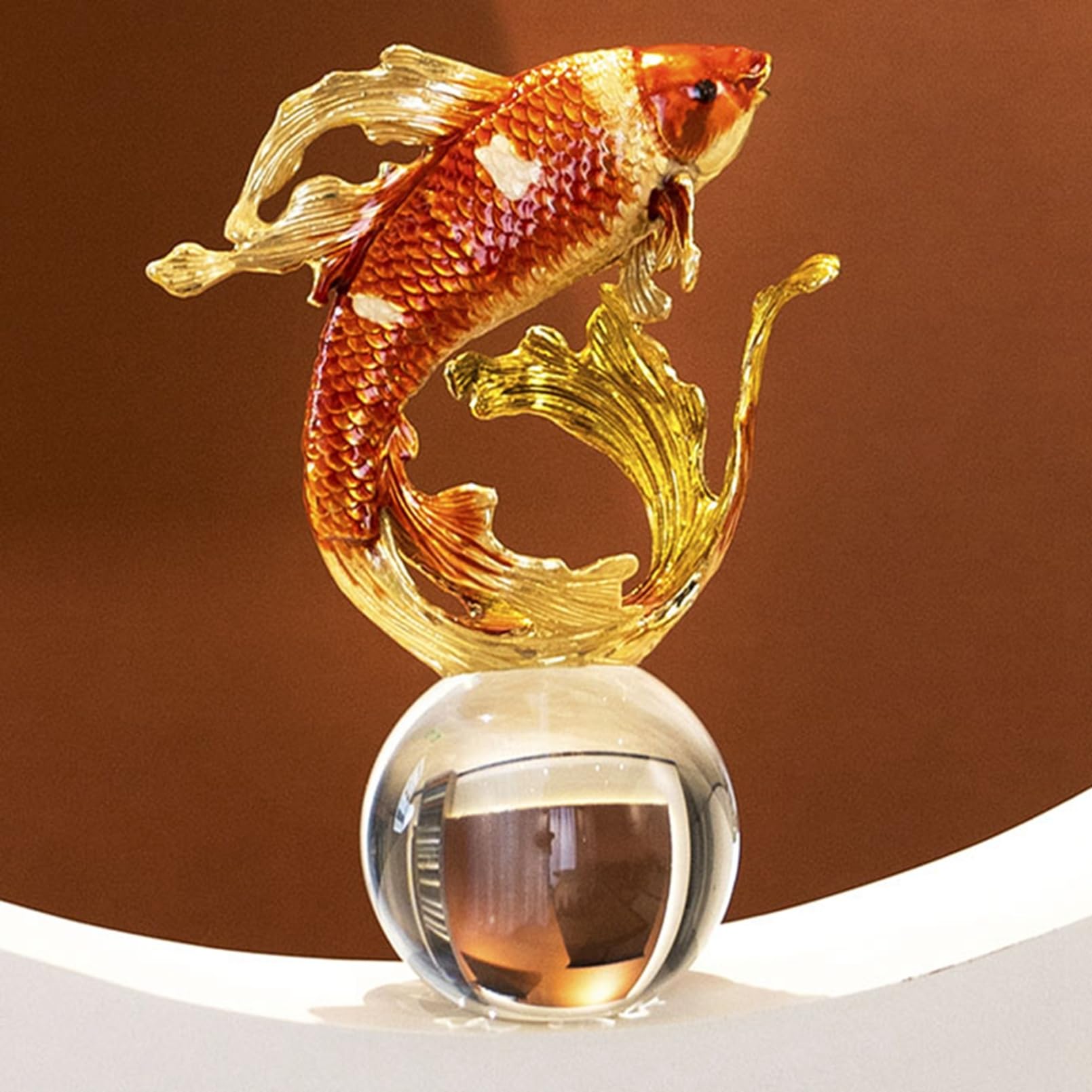 【バカラ】動物 鯉 置物 インテリア★美品★幸運/開運 バカラ】動物 鯉 置物 インテリア☆美品☆幸運/開運 バカラ】動物 鯉