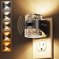 Vista 22 de L LOHAS LED Luz nocturna, paquete de 2 luces nocturnas de burbujas de 3000 K enchufables a la pared, luces nocturnas acrílicas con sensor de luz