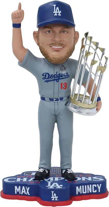 Max Muncy Los Angeles Dodgers Campeones de la Serie Mundial 2024 Bobblehead MLB