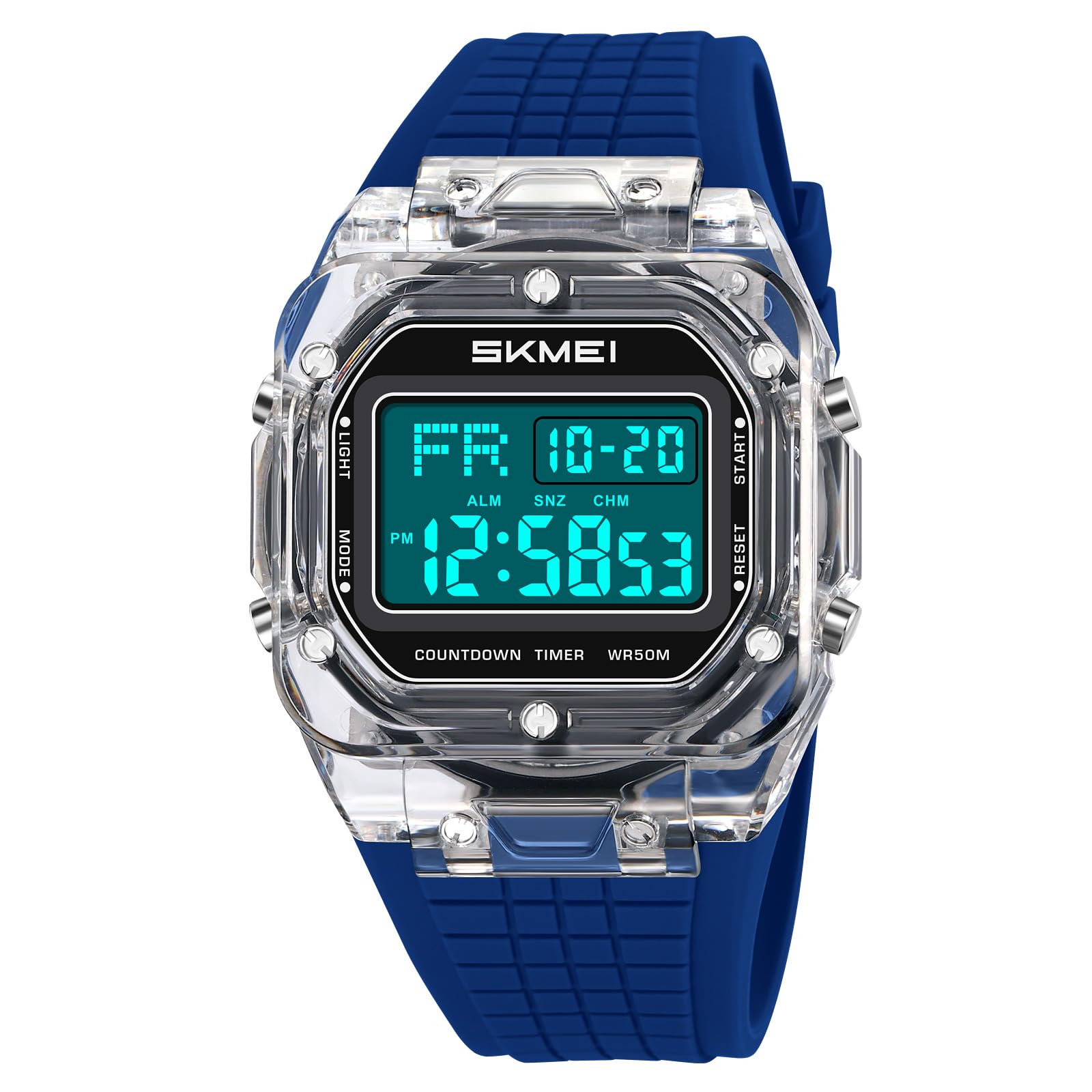 MASTOP Reloj digital para hombre, reloj de pulsera cuadrado para deportes