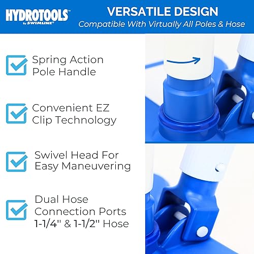 Miniatura 19 de Cabezal aspirador Swimline 8150 Flex pesado, azul Vac de hormigón