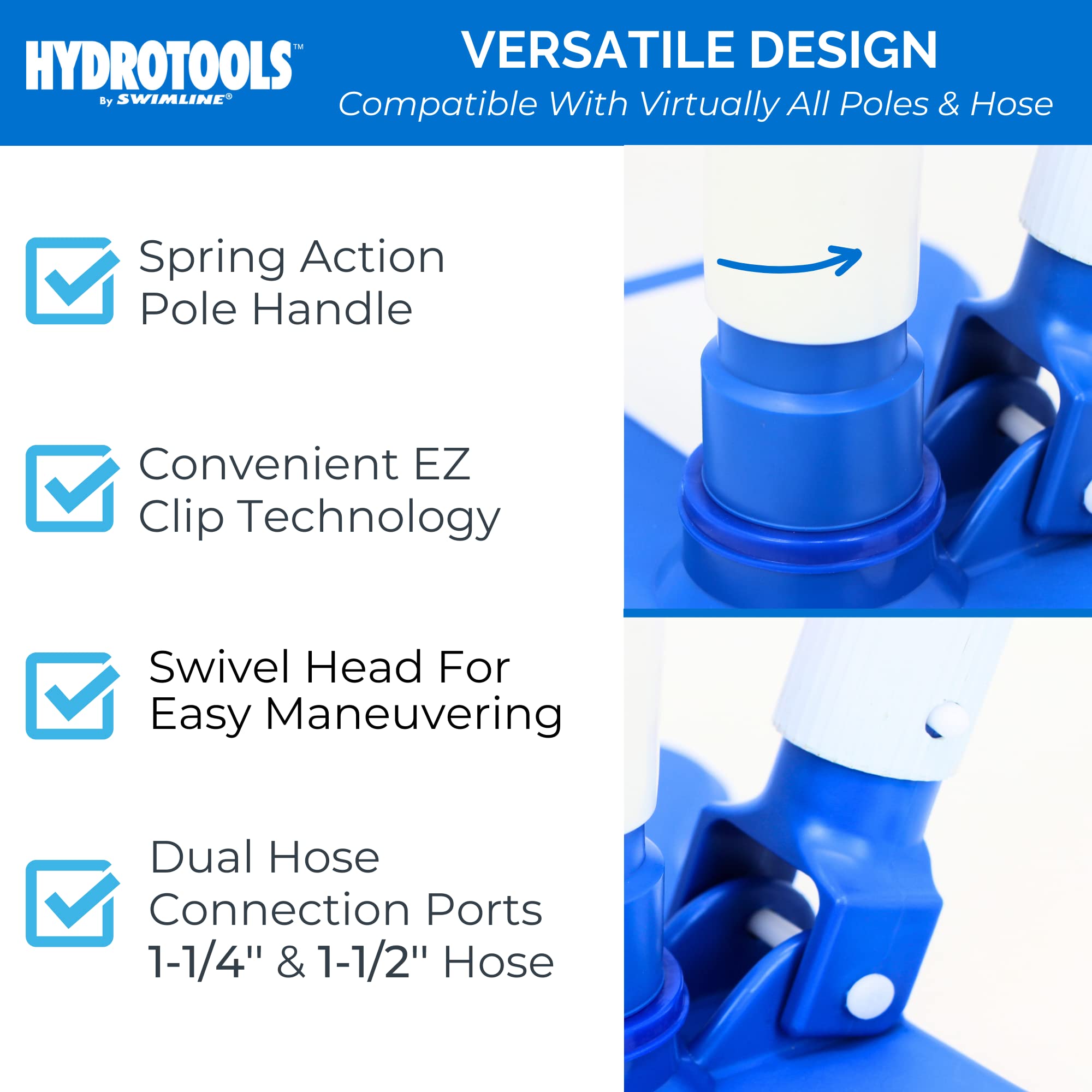 Swimline Hydro Tools Tête d'aspirateur Papillon lestée 8130 Nettoyeur de Piscine
