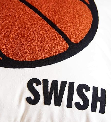 Miniatura 7 de Funda de almohada bordada de fútbol, cuadrada de 18 pulgadas, funda de lona decorativa con patrón de portería