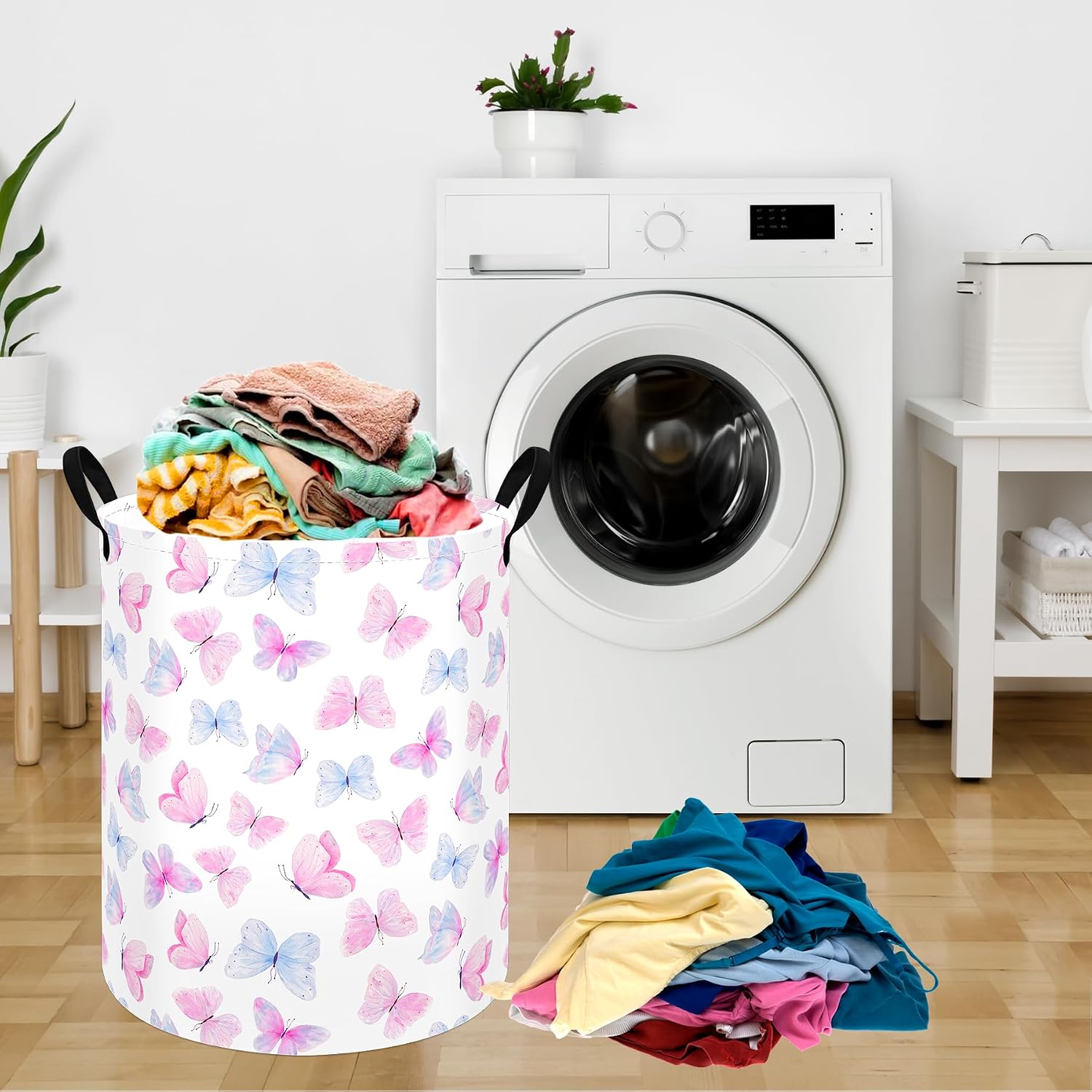 Kids Laundry Storage Hamper Toys Nursery Bin with Handles image 4