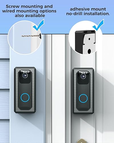 Miniatura 4 de Soporte de puerta para timbre de video Blink sin taladrar compatible con timbre de video inalámbrico (versión 2020), timbre de video (1234