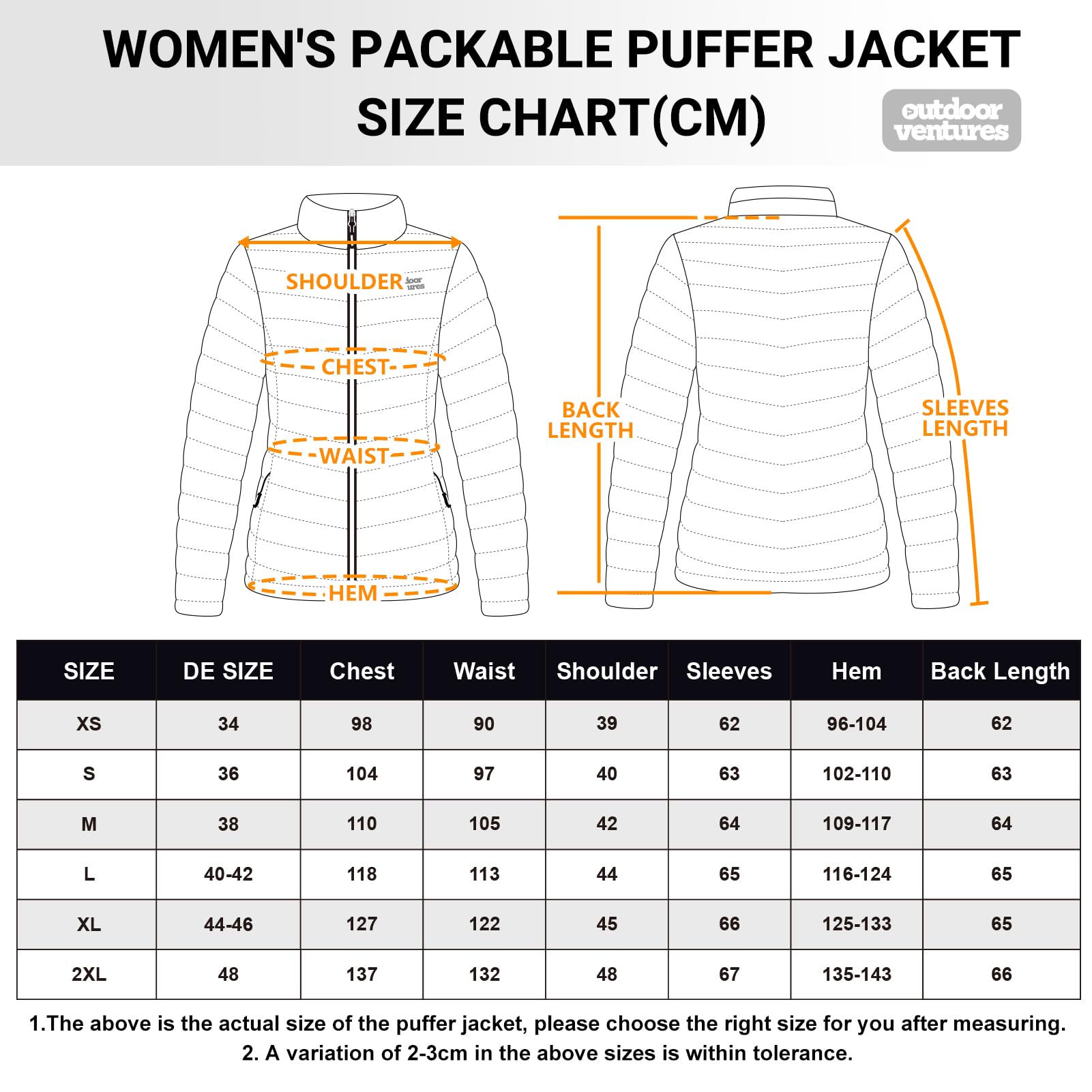 Outdoor Ventures Chaqueta acolchada ligera y cálida para mujer, chaqueta de entretiempo, chaqueta acolchada para mujer, forro suave, abrigo acolchado para ocio, senderismo
