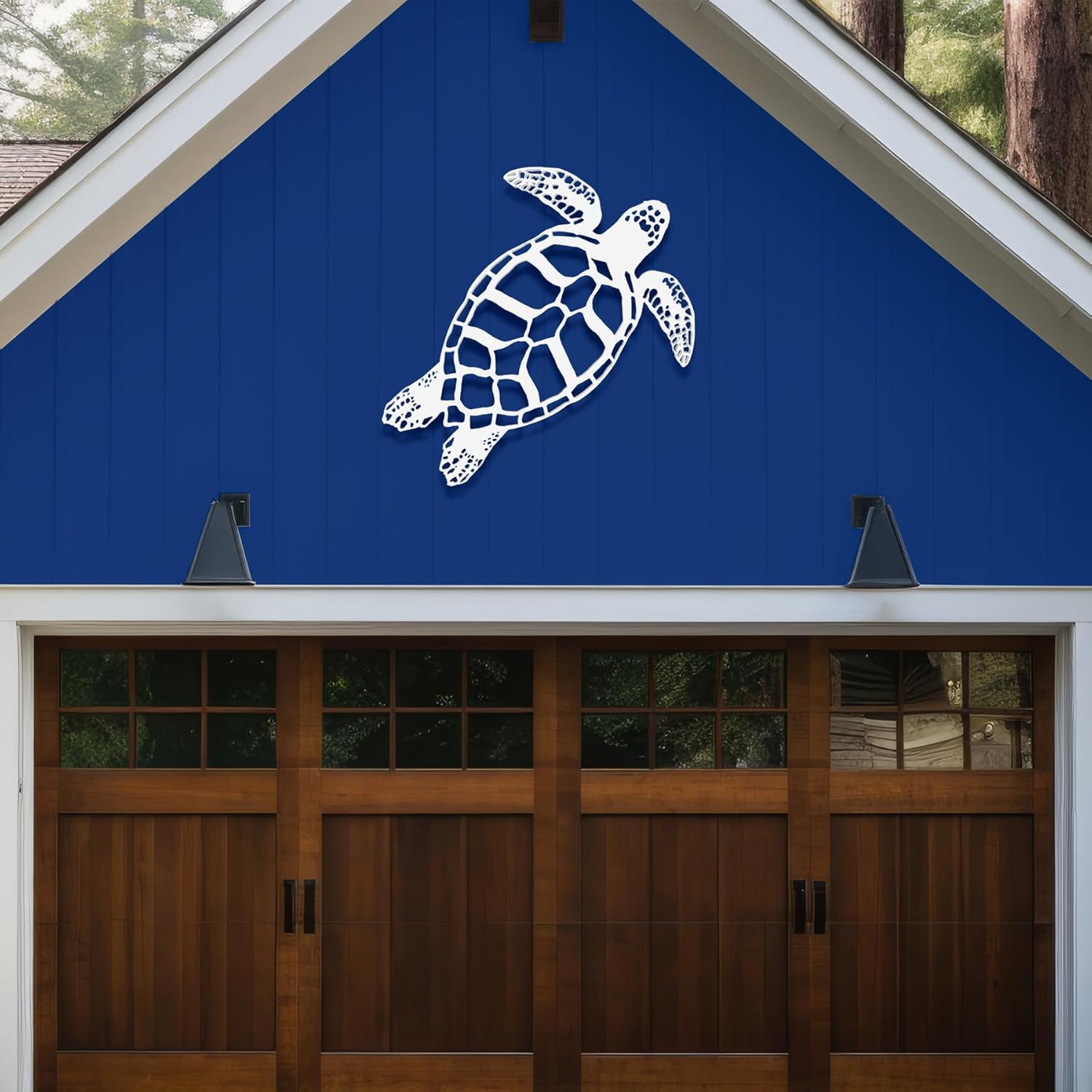 JennyGems Outdoor Sea Turtle Wall Decor - PVC Turtle Sign for Beach House, Coastal Home, Patio, or Fence - Nautical Ocean-Themed Wall Art, 3 Foot