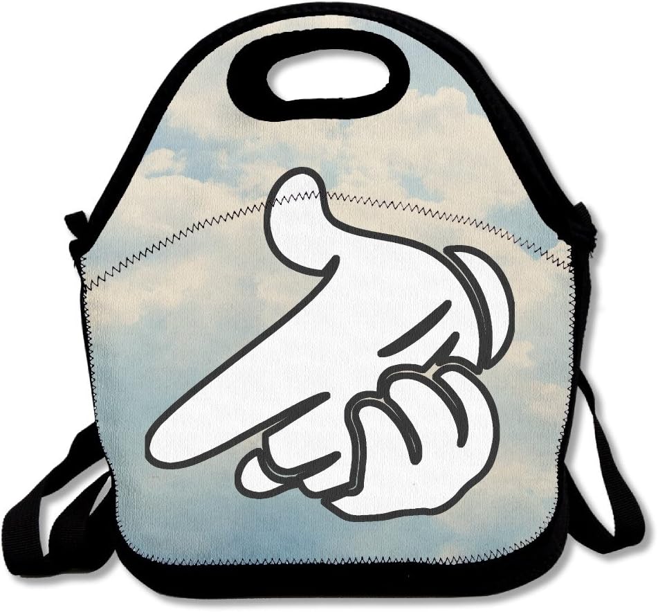 Air Gun Most Dope Hands Design Lunch Bags H-Q Lunch Tote Bag Black For YOU