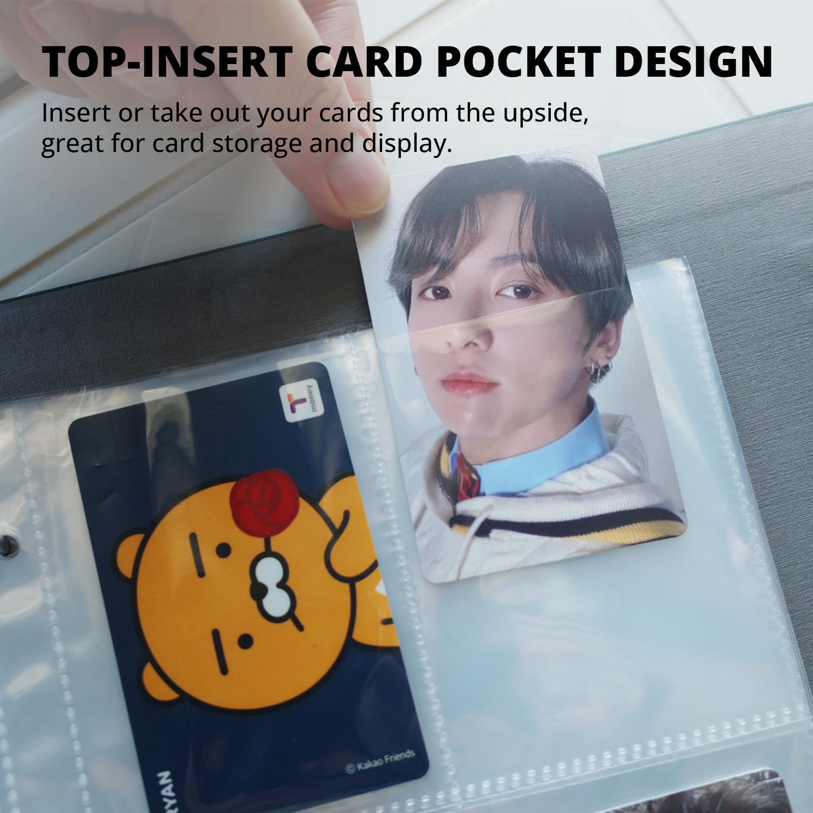 50 Pack A5 Photo Card Binder Sleeves, 400 Pockets Clear Double-Sided 4 Pocket Photo Pages - Image 4