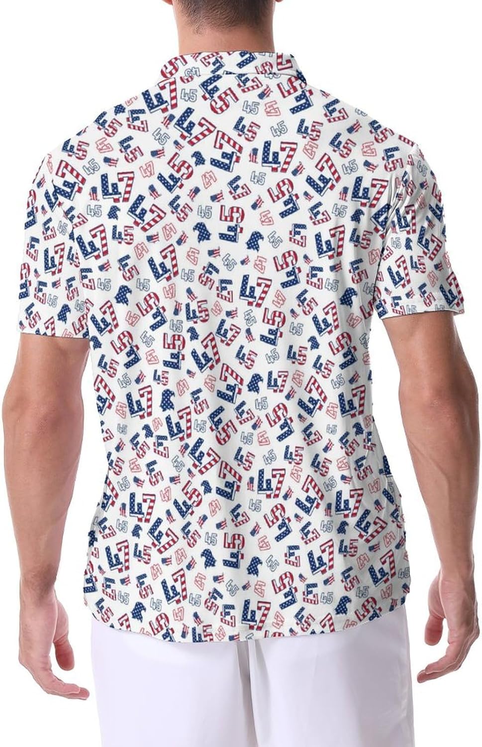 Men’s Funny Golf Polo Shirt Short Sleeve Performance Golf Shirt Moisture Wicking Quick Dry Print Polo Shirt