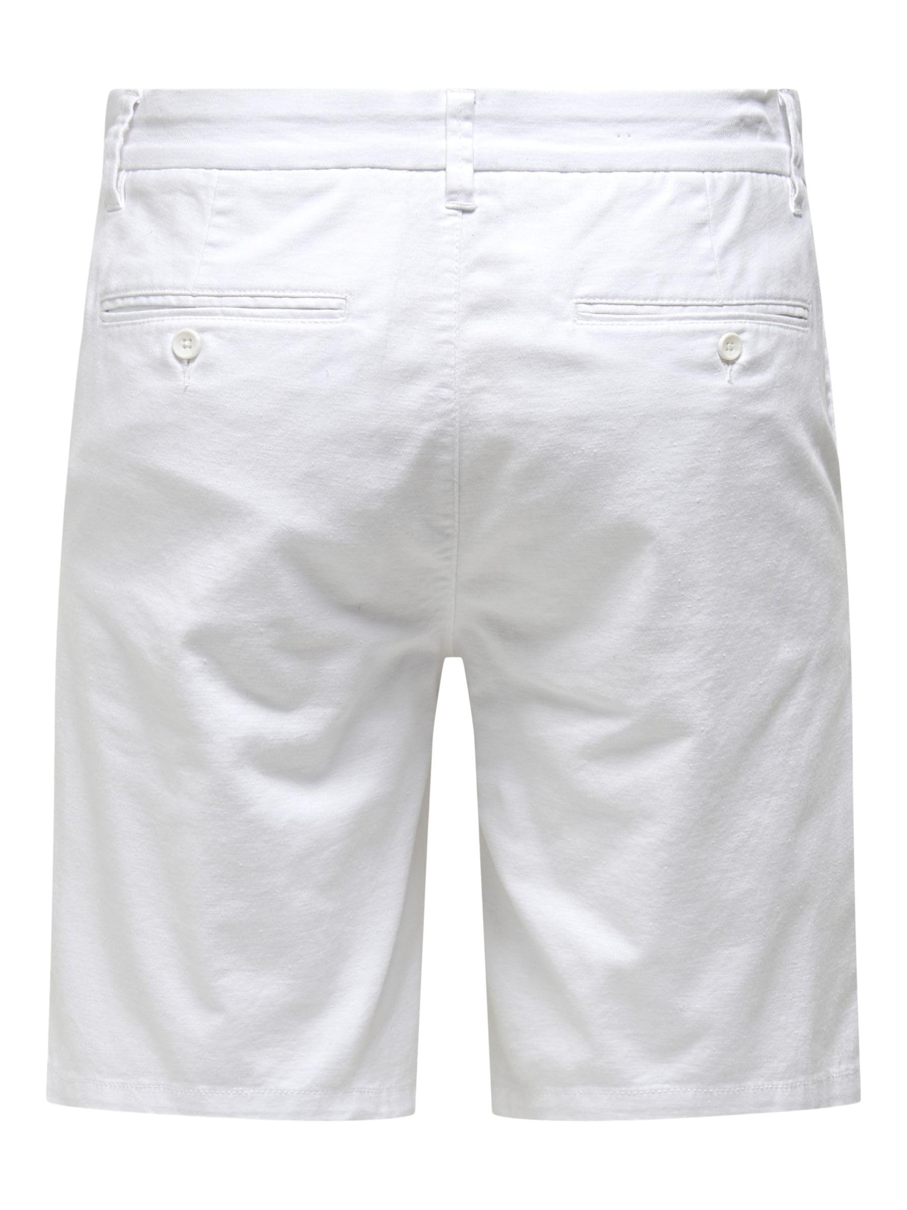 Only & Sons Onsmark 0011 Cotton Linen Shorts Noos - Szorty chinosy Mężczyźni