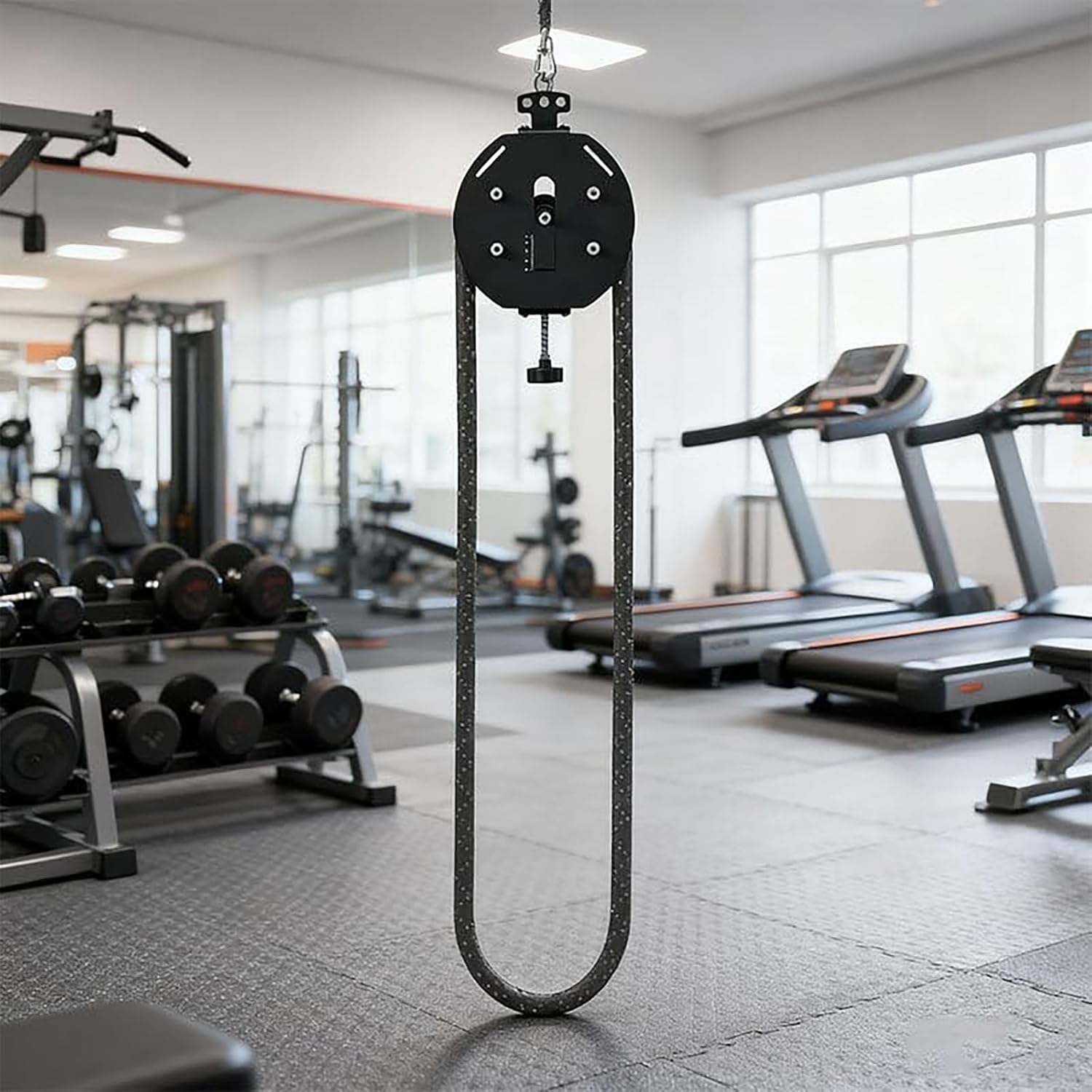 Endless Rope Trainer, Pulley Cable Machine System, Portable Rope Puller with Adjustable Resistance, Enhances Muscle Endurance Grip, Arms, Back, Body Coordination Exercises