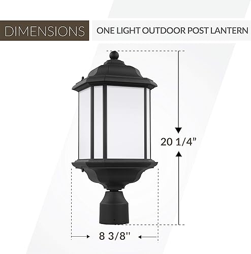 Miniatura 3 de Iluminación Sea Gull Lighting Kent Uniluminación exterior, Negro, 82529-12, 100watts, 120 volts