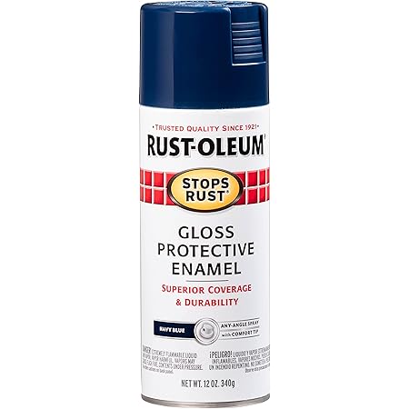 Rust-Oleum 7723830 Stops Rust Spray Paint, 12-Ounce, Gloss Navy