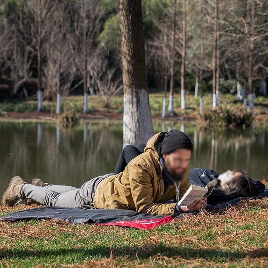 Koc Piknikowy Ultralekki Kieszonkowy Koc Piknikowy Wodoodporny Plażowy Przenośna Mata Piknikowa Na Kemping Trawie W Parku Mata Outdoorowy(200 * 143cm)