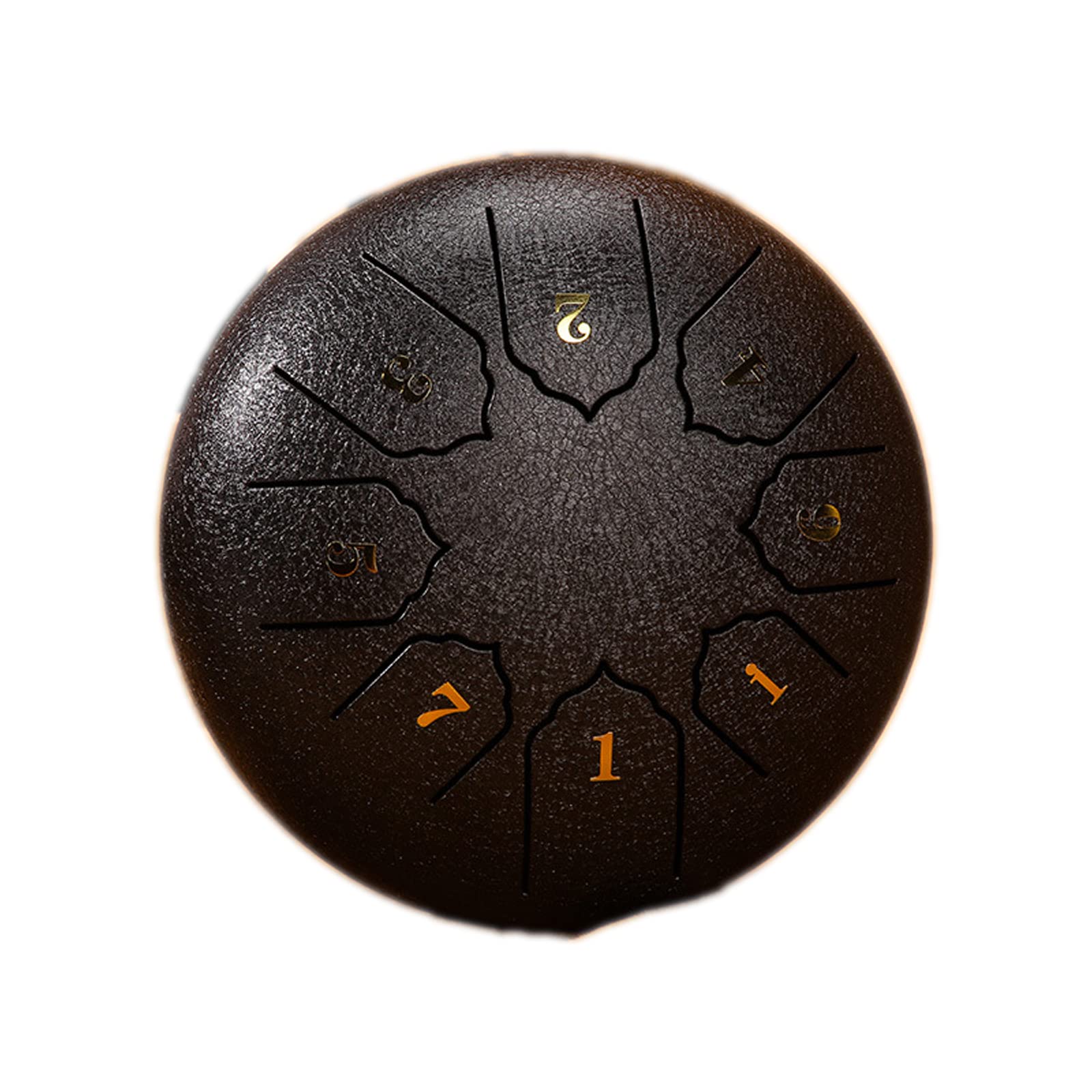 Tambour éthéré Tambour de 6 Pouces Tambour à Langue en Acier Instrument de Percussion à Disque de Batteur Vide 8 Tons