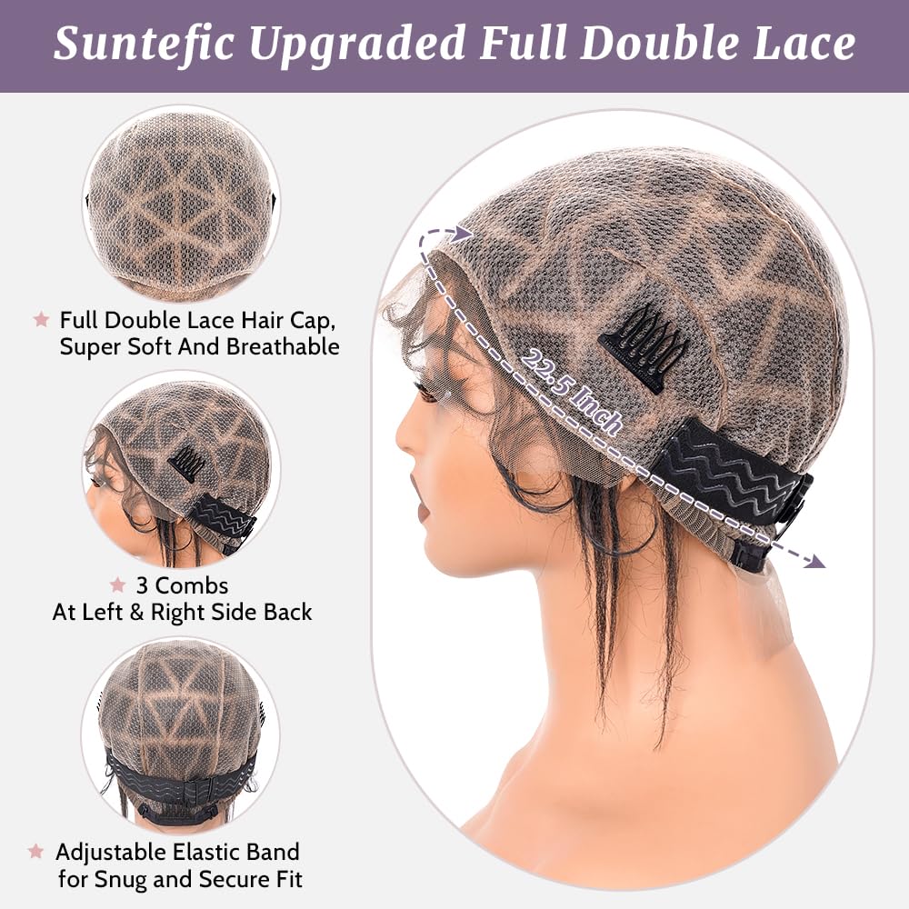 Full Lace Braided Crochet Wig Cap with Baby Hair