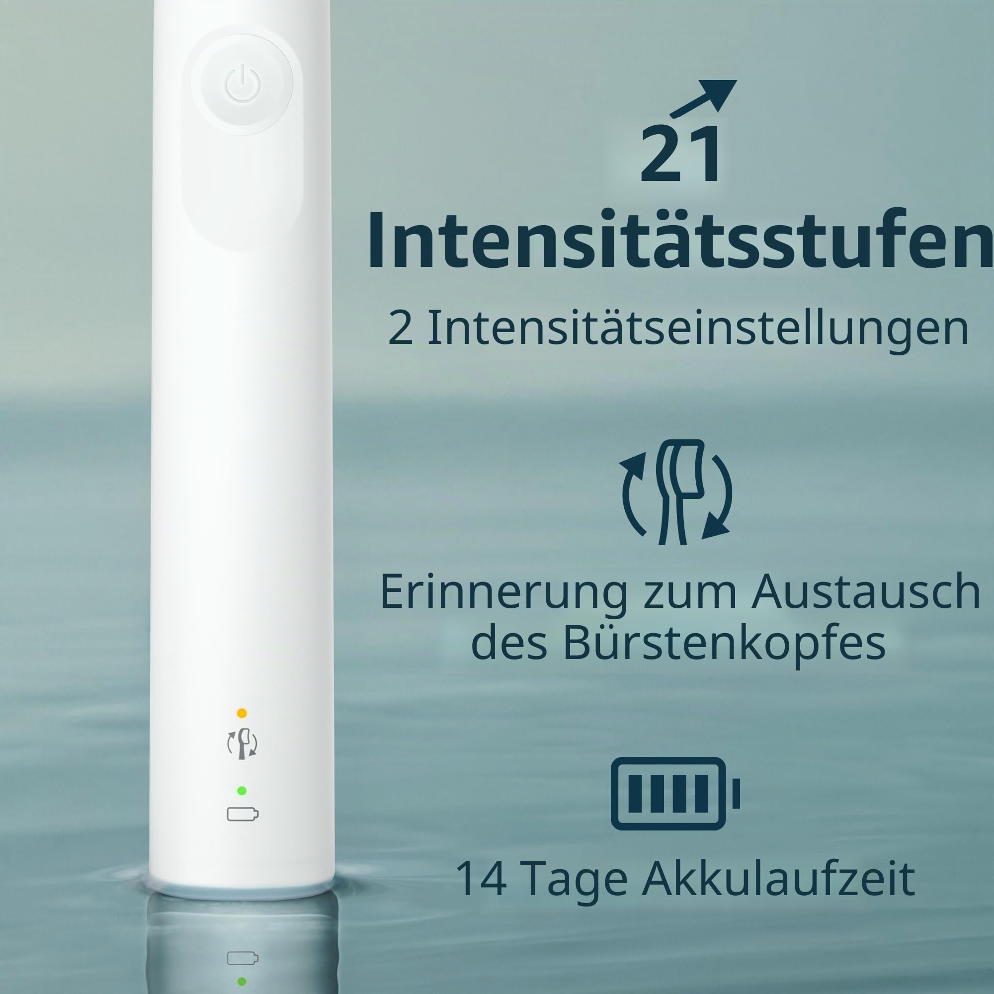 Philips Sonicare 4100 Wiederaufladbare Elektrische Zahnbürste, 1 Bürstenkopf, Weiß