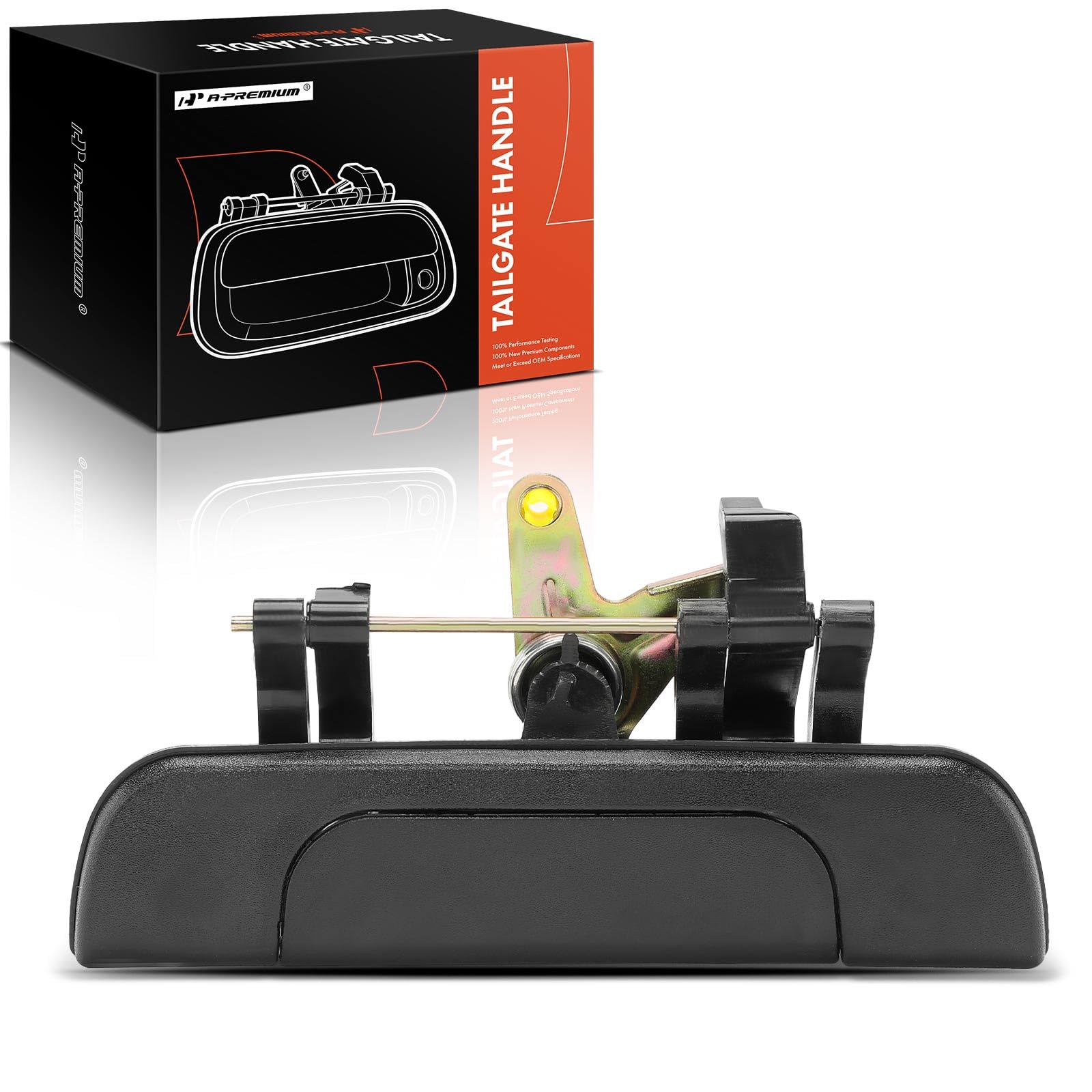 A-Premium - Textured Black Tailgate Handle Liftgate Latch Handle - Compatible with Toyota Tacoma 1995-2004 Pickup - Replace# TO1915102, 6909035010, 69090-35010