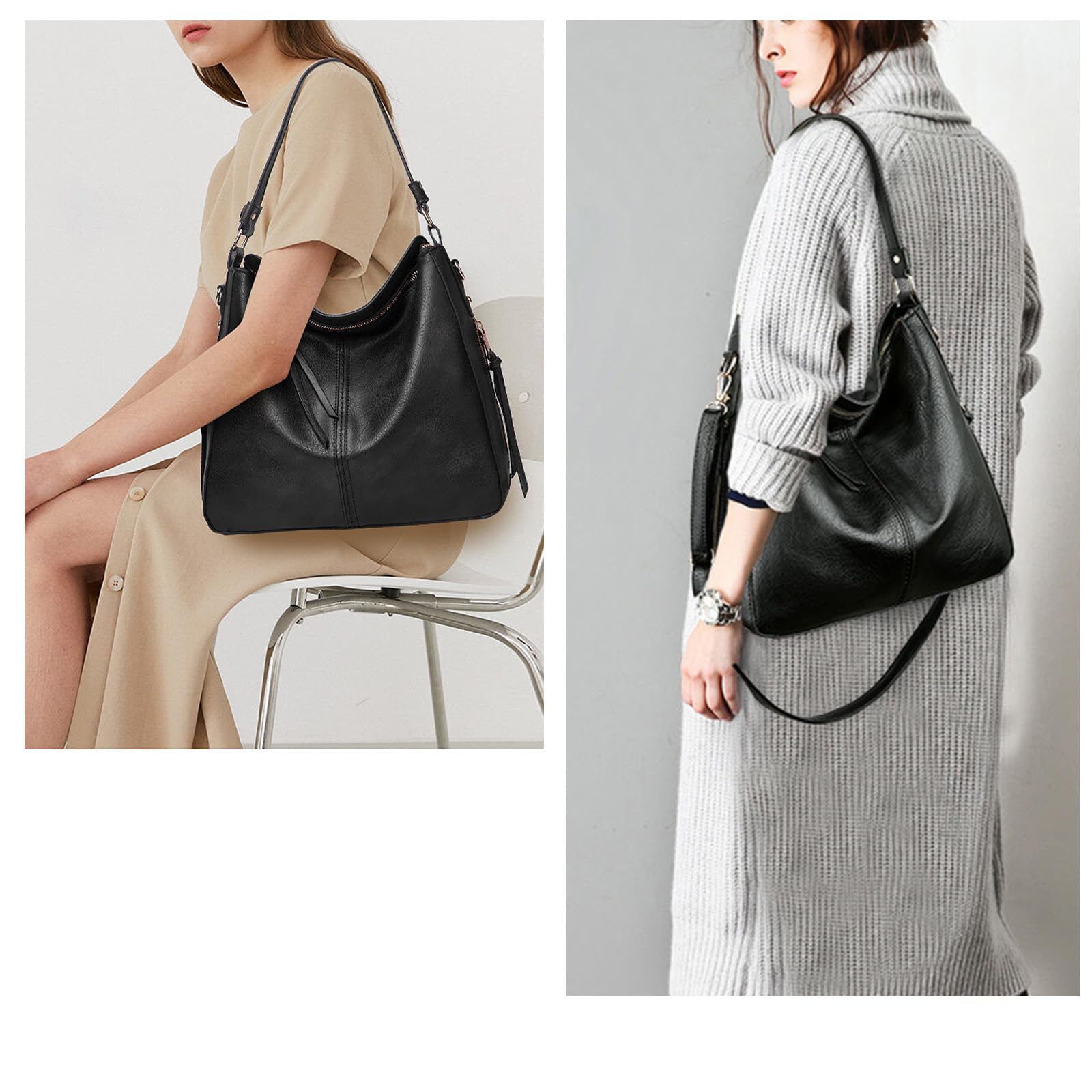 AINUOEY Donna Borse a Mano Borsa a Spalla Elegante Grandi Firmate Marca Tracolla Antifurto PU pelle 76670 1 pz