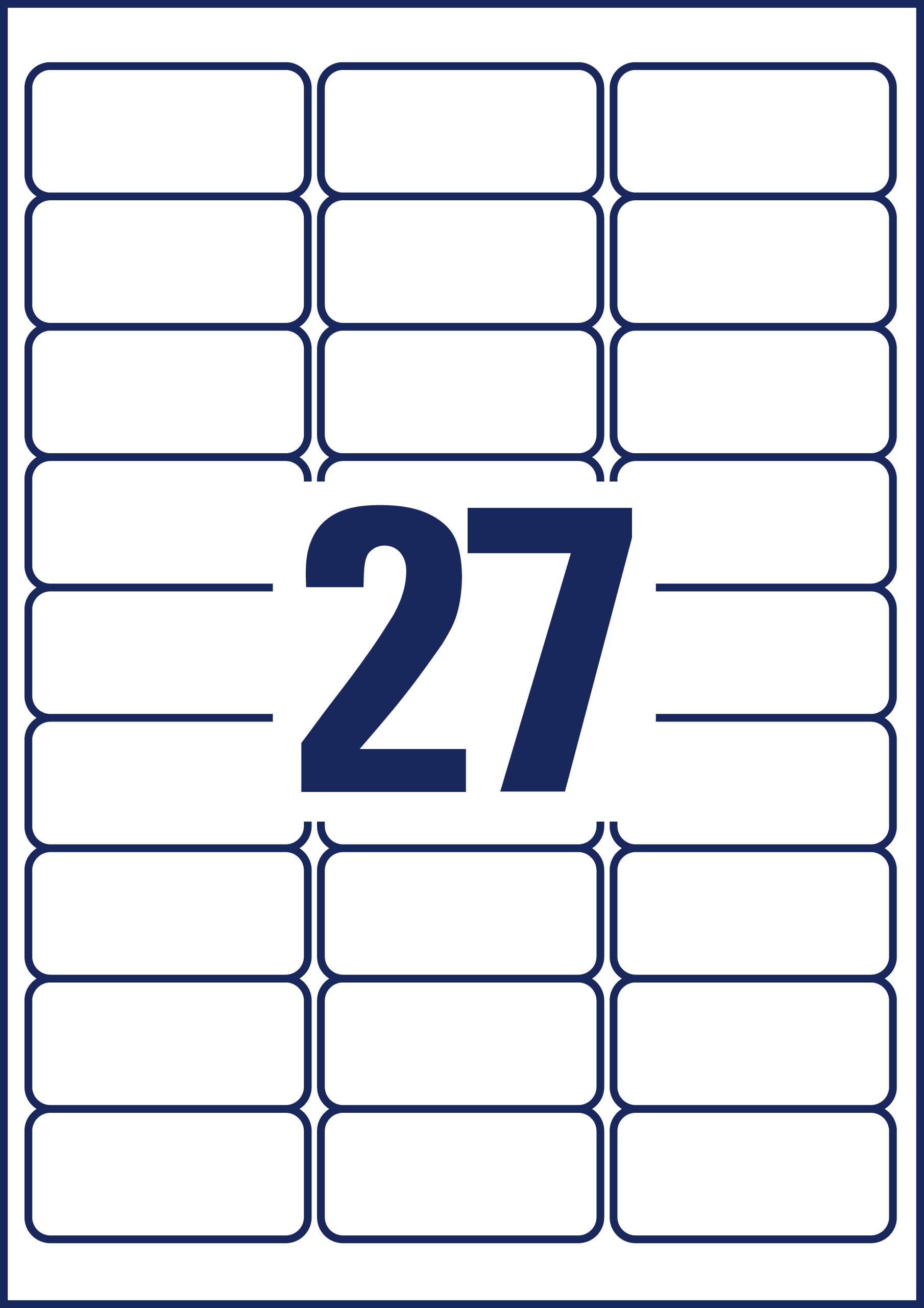 AVERY Zweckform L6114-20 Sicherheitsetiketten (540 Folienaufkleber, 63,5x29,6mm auf A4, stark selbstklebend, fälschungs-/manipulationssicher Sicherheitsfolie, bedruckbare Klebefolie) 20 Blatt, weiß