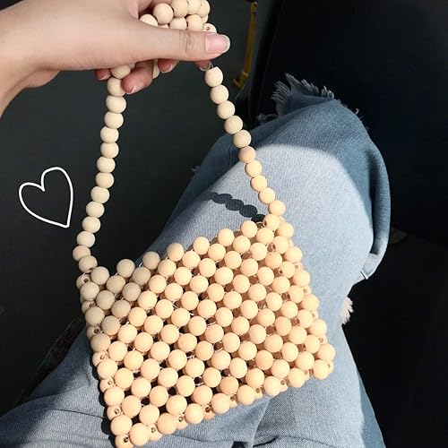 Miniatura 4 de Foraineam 200pcs 0.787in perlas de madera natural sin terminar ronda de madera suelta granos de madera espaciador granos para la fabricación