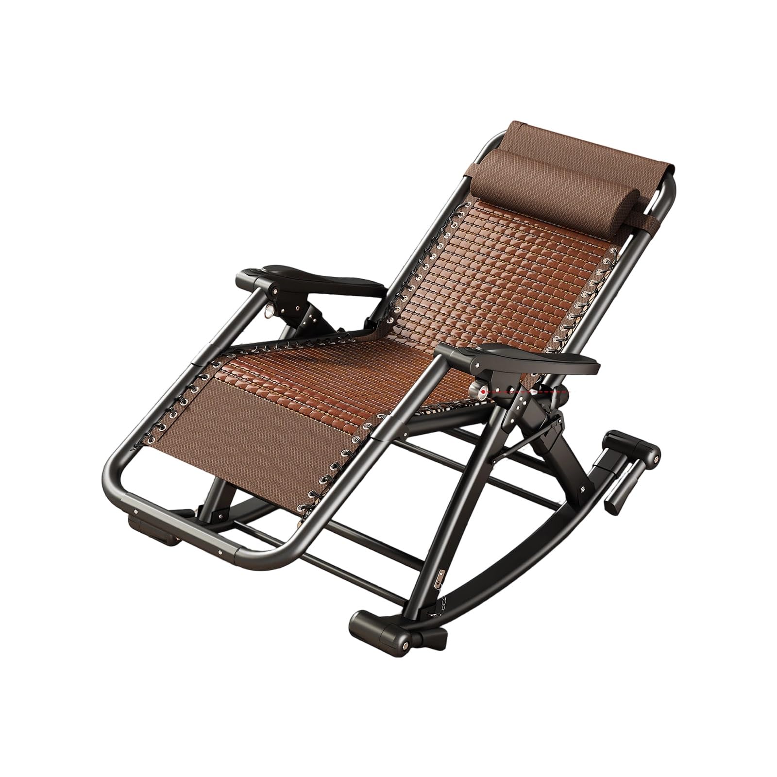 Chaise Longue Pliable et Lit Reclinable Portable Gris pour Jardin et Camping