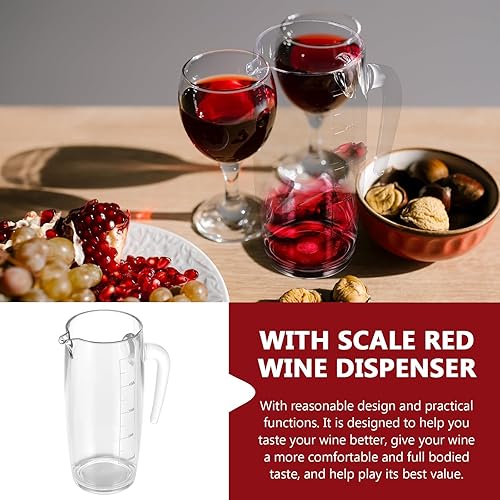 Miniatura 7 de Jarra de vidrio dispensador de bebidas para servir vino decantador de vino transparente con boquilla Decantador de bebidas de vino con medidas