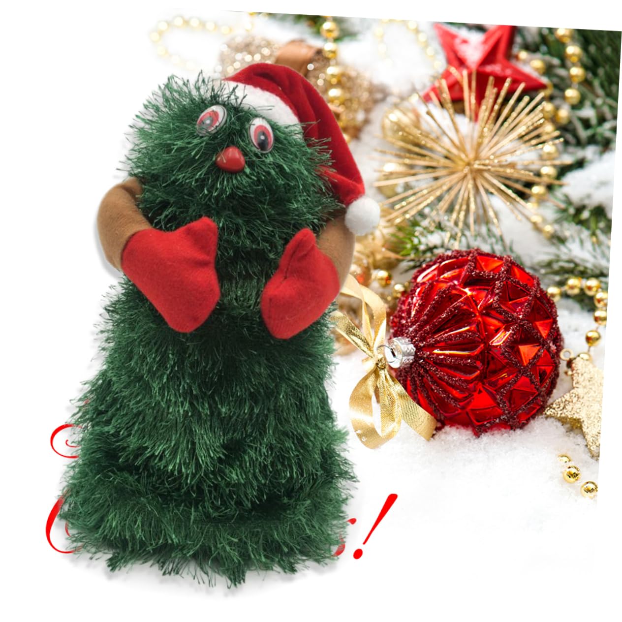 Toyvian Juguete Navideño Papá Noel Adornos Navideños Estatuilla Navideña Árbol De Baile Navideño Muñeca Eléctrica para Girar
