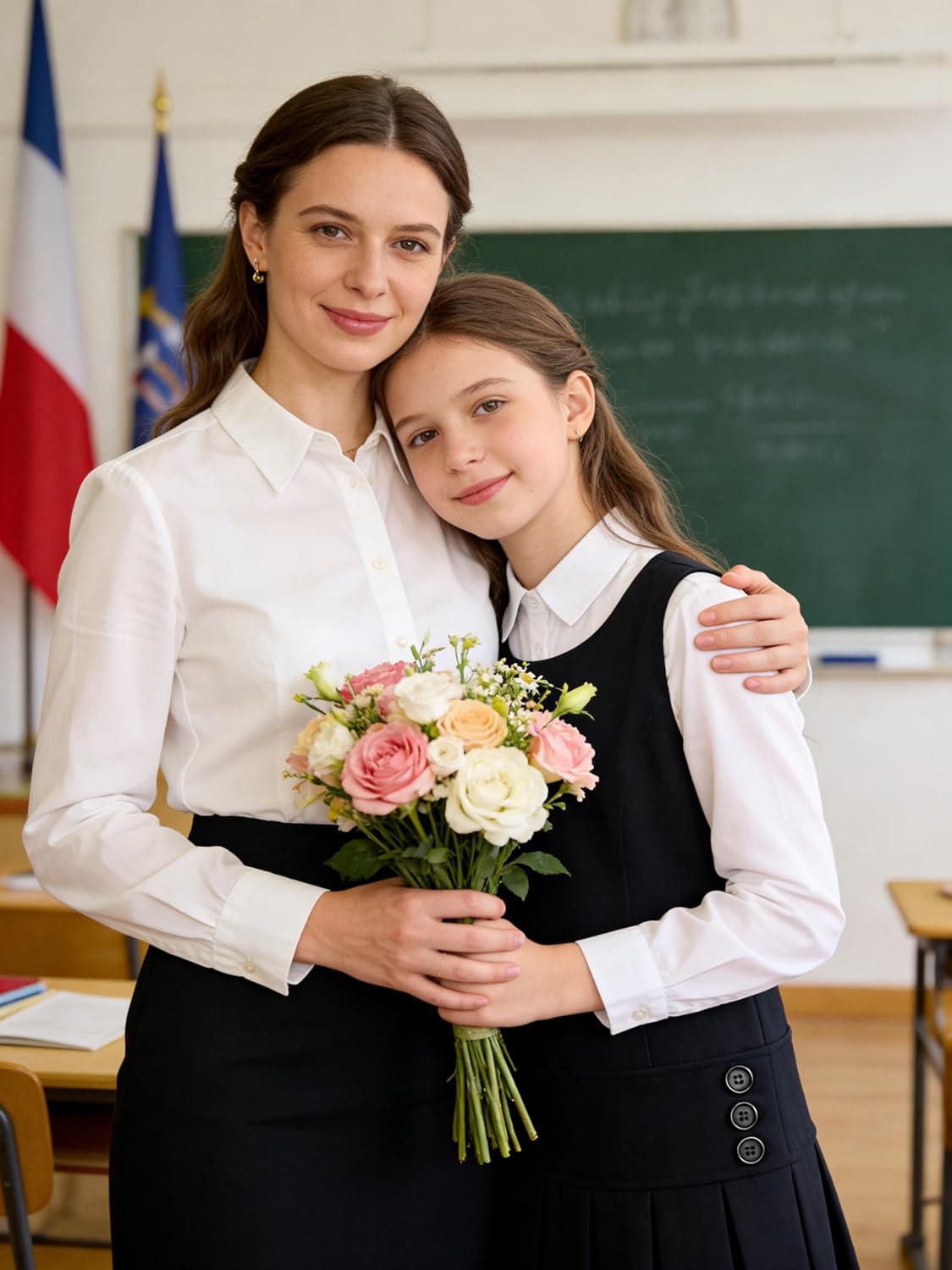 Bienzoe Girls School Uniform Jumper: Stretch Pleated Durable Kids Knee Length Sleeveless Dress - Image 4