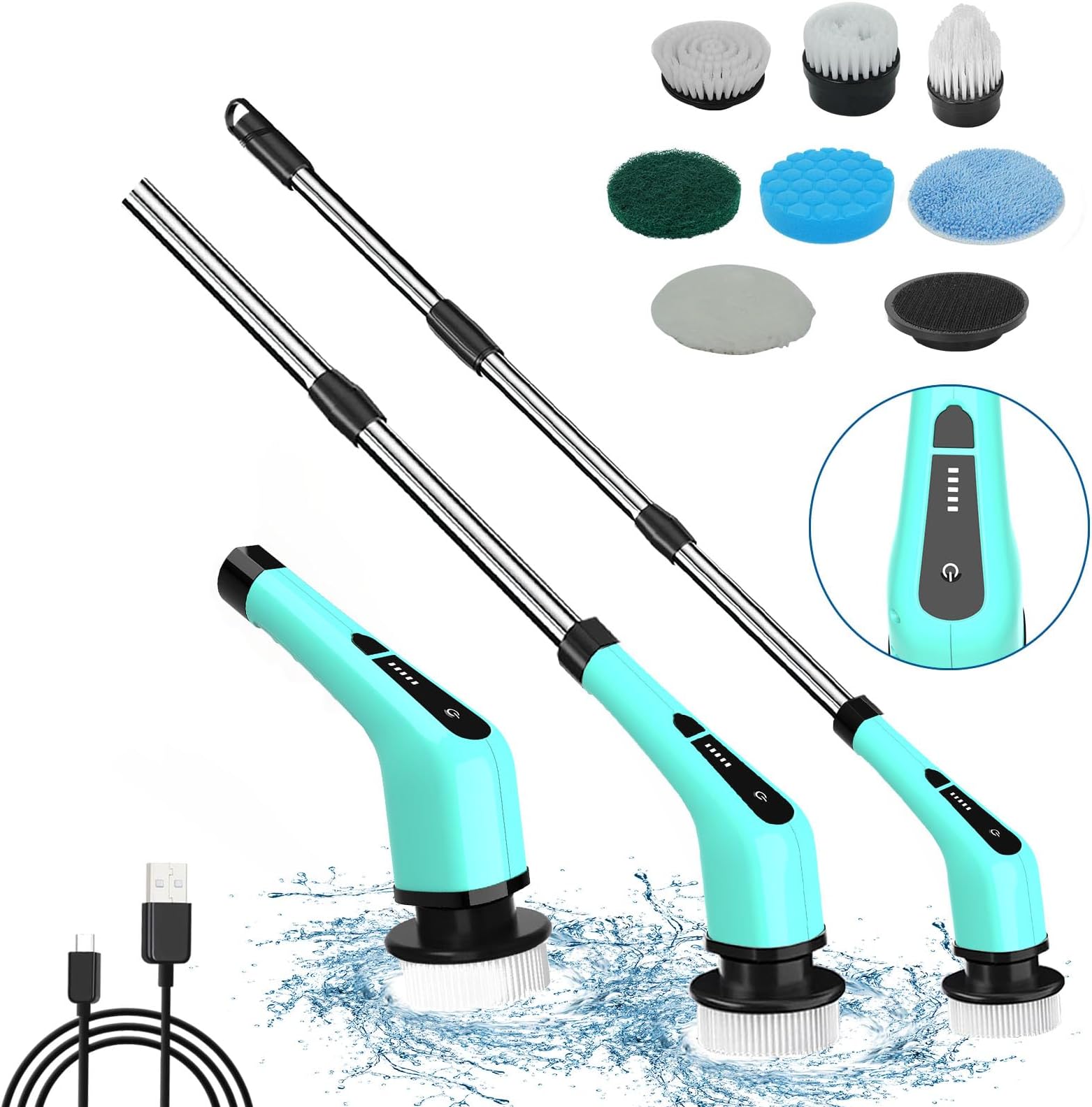 Electric Spin Scrubber 80W Electric Dish Scrubber 5 Heads